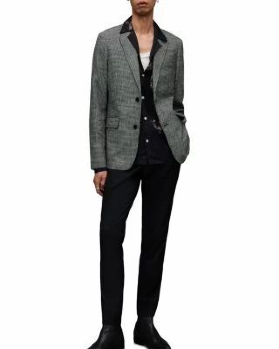 Men * | Kingly Two Button Blazer Allsaints Gray