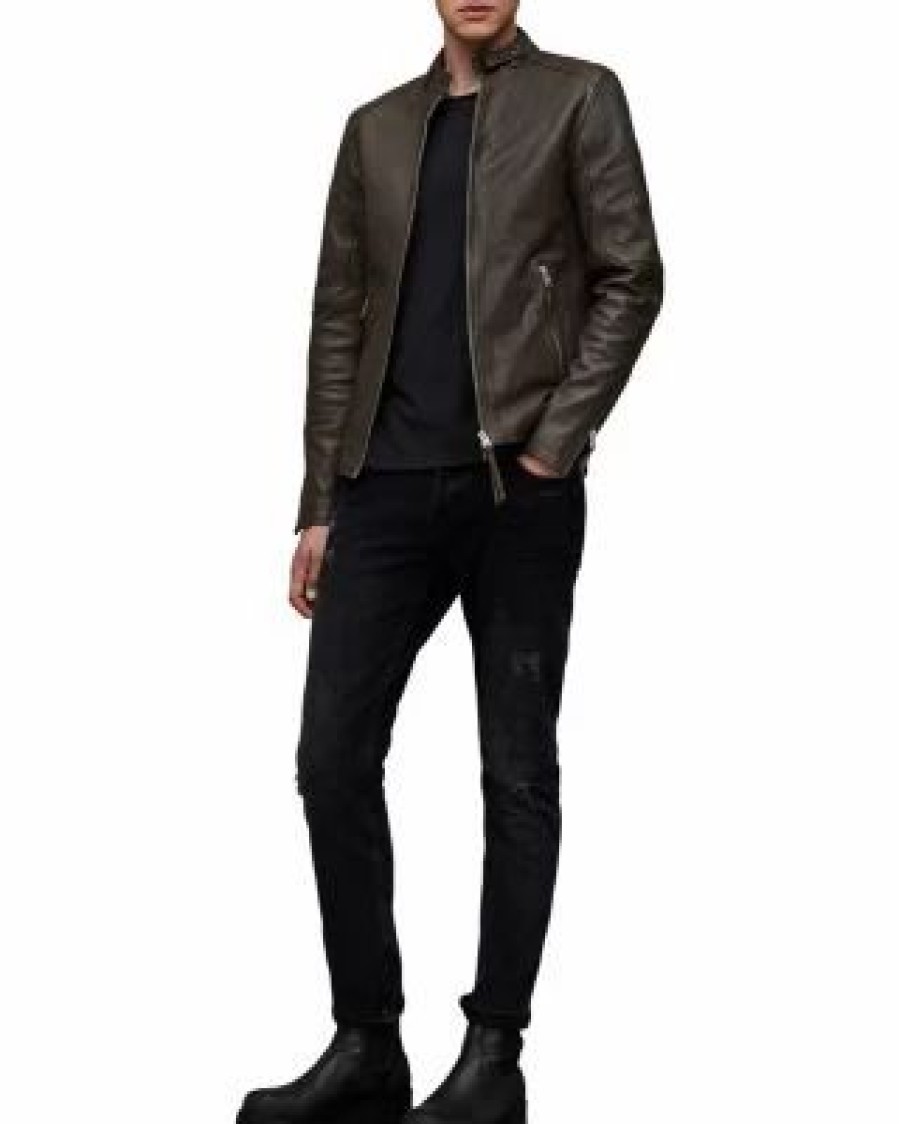 Men * | Zip Front Cora Jacket Allsaints Brown