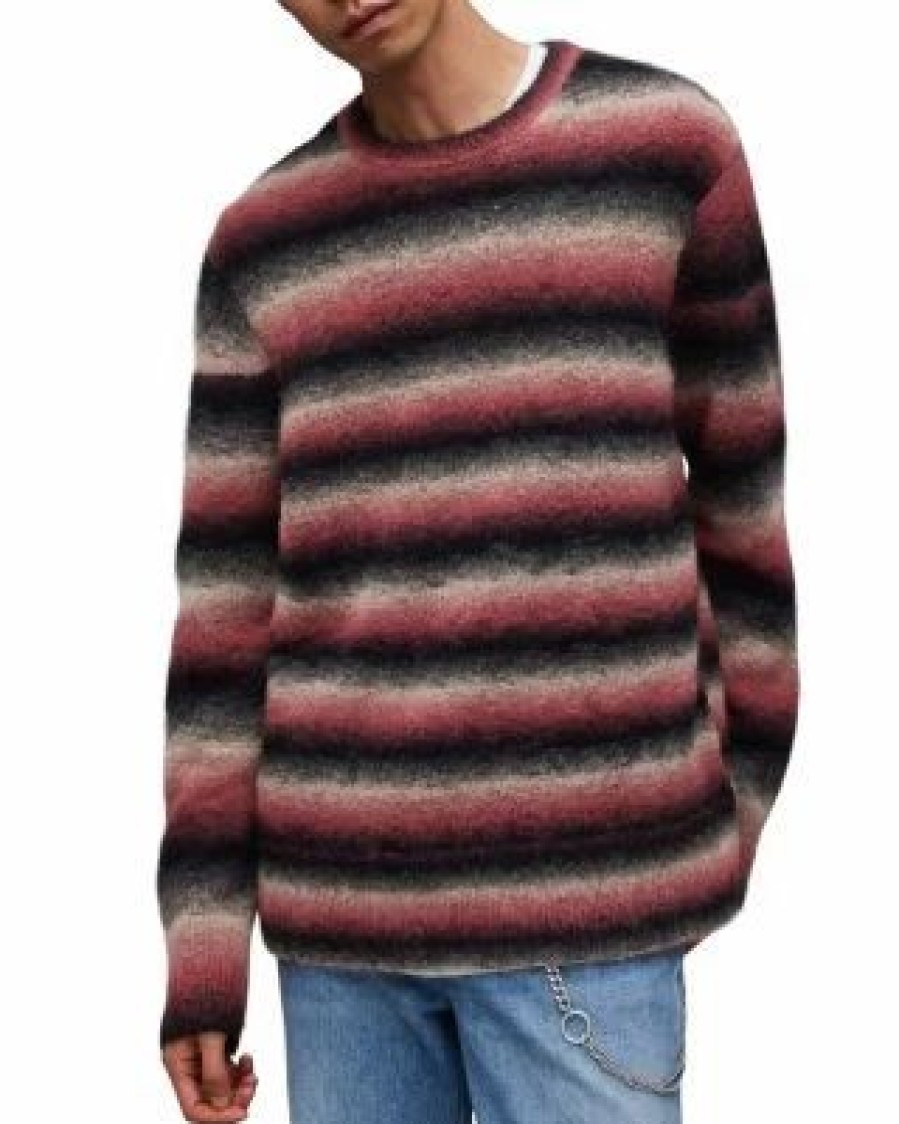 Men * | Aurora Relaxed Fit Crewneck Sweater Allsaints Multi