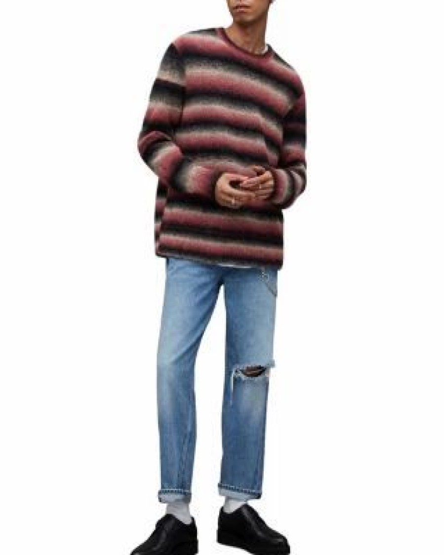 Men * | Aurora Relaxed Fit Crewneck Sweater Allsaints Multi