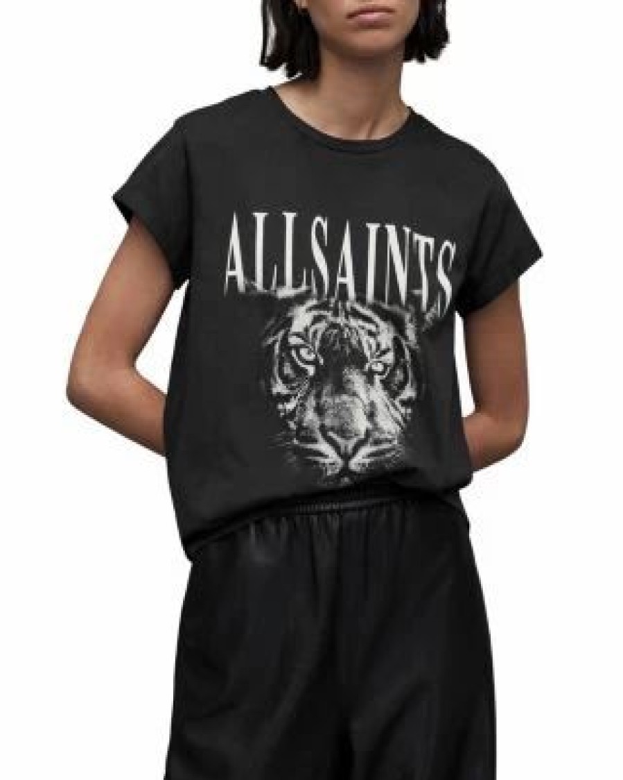 Women * | Trinity Anna Graphic Tee Allsaints Black