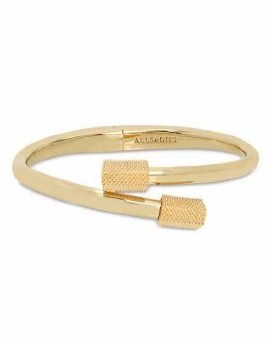 Accessory * | Bolt Style Bypass Bangle Bracelet Allsaints Gold