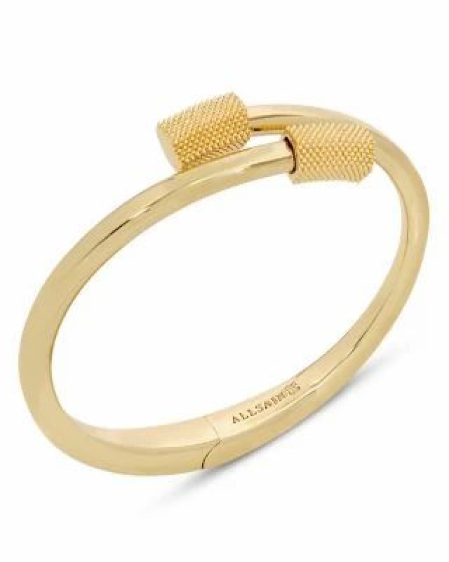 Accessory * | Bolt Style Bypass Bangle Bracelet Allsaints Gold