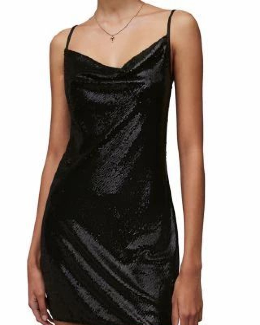 Women * | Haddi Sequin Dress Allsaints Black