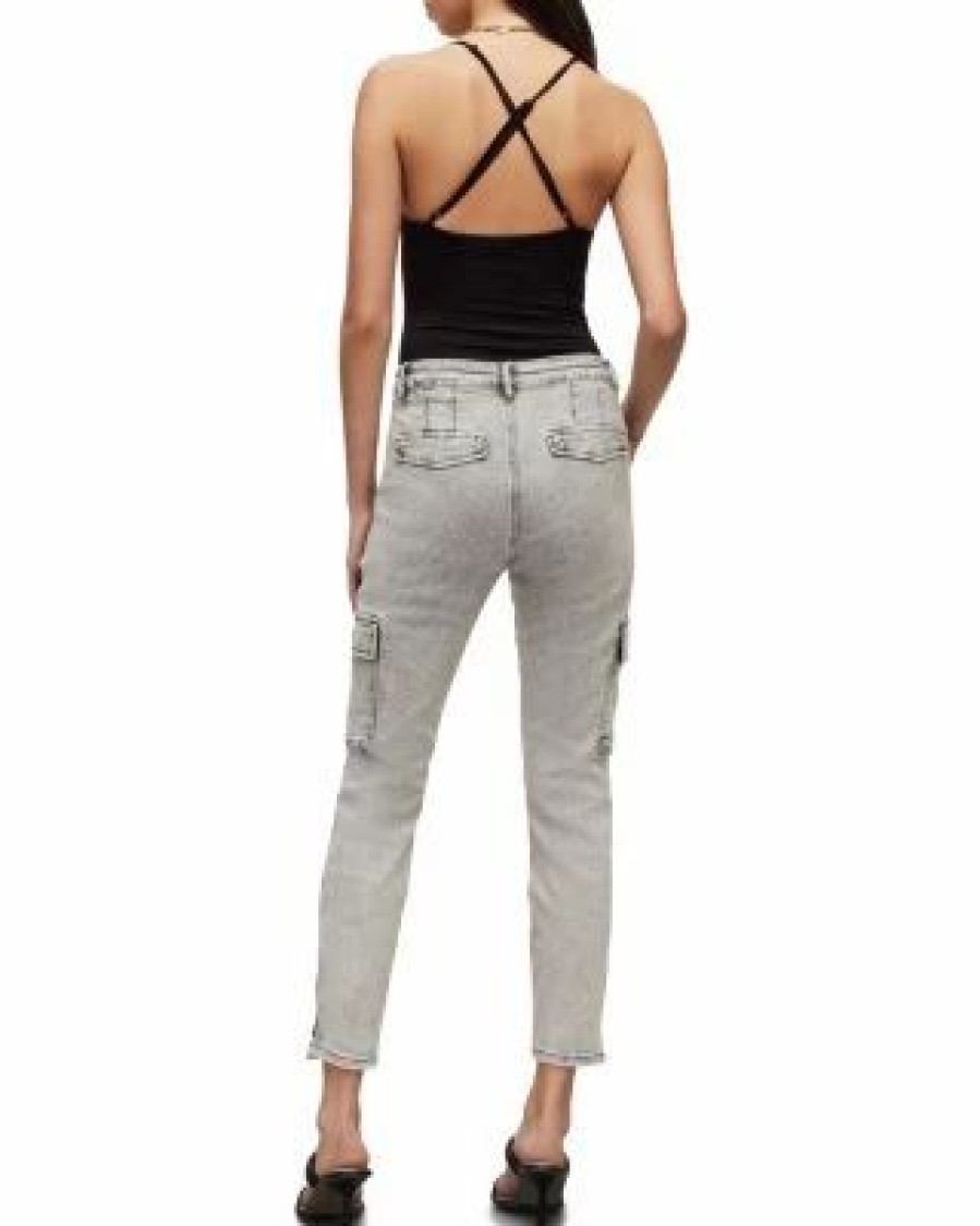 Women * | Duran Mid Rise Skinny Cargo Pants Allsaints Gray