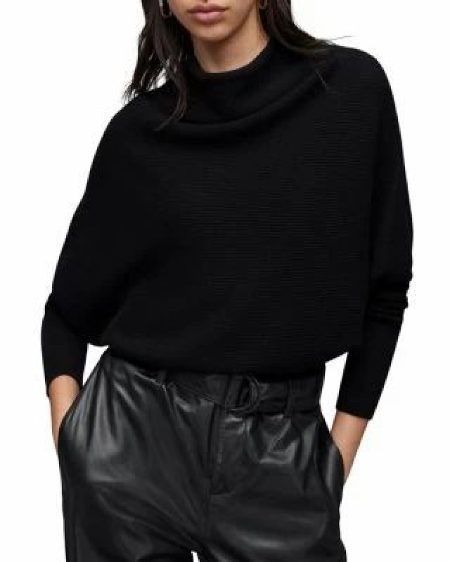 Women * | Ridley Cropped Sweater Allsaints Black