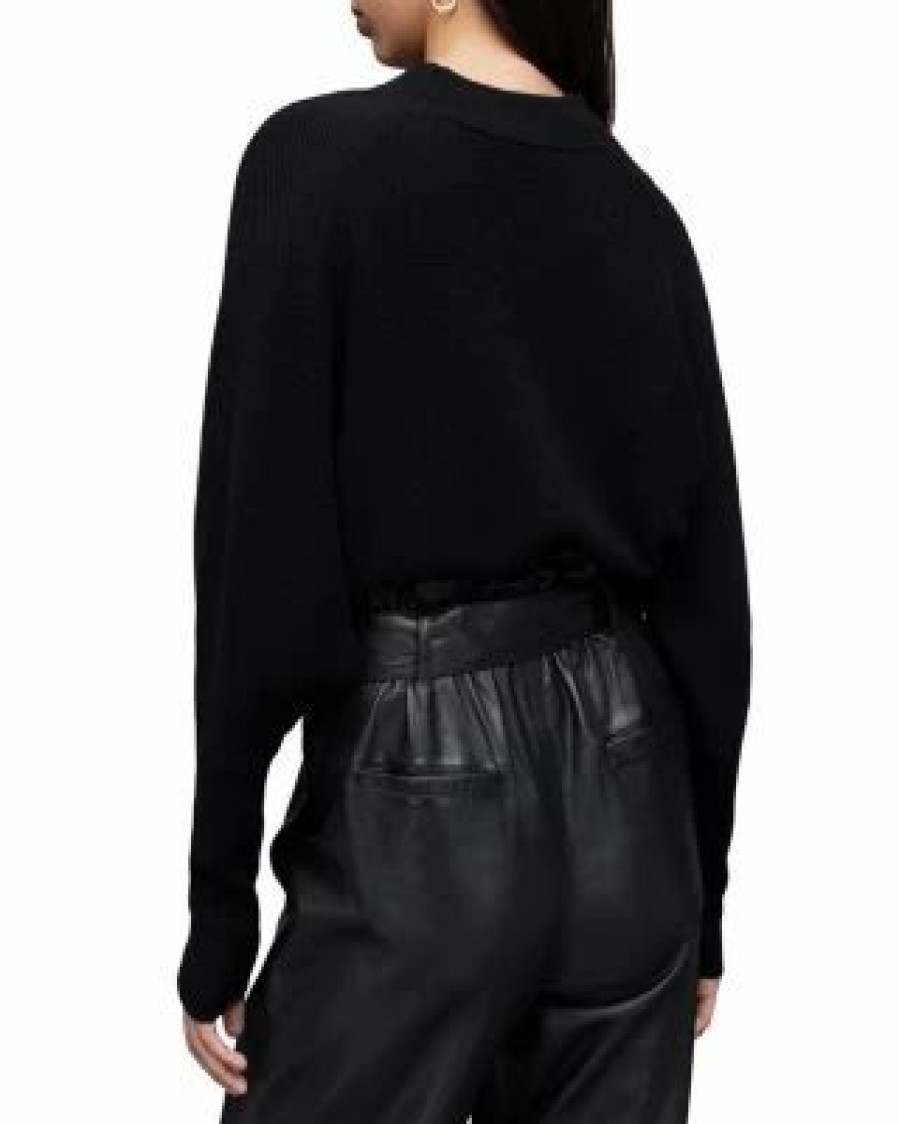 Women * | Ridley Cropped Sweater Allsaints Black