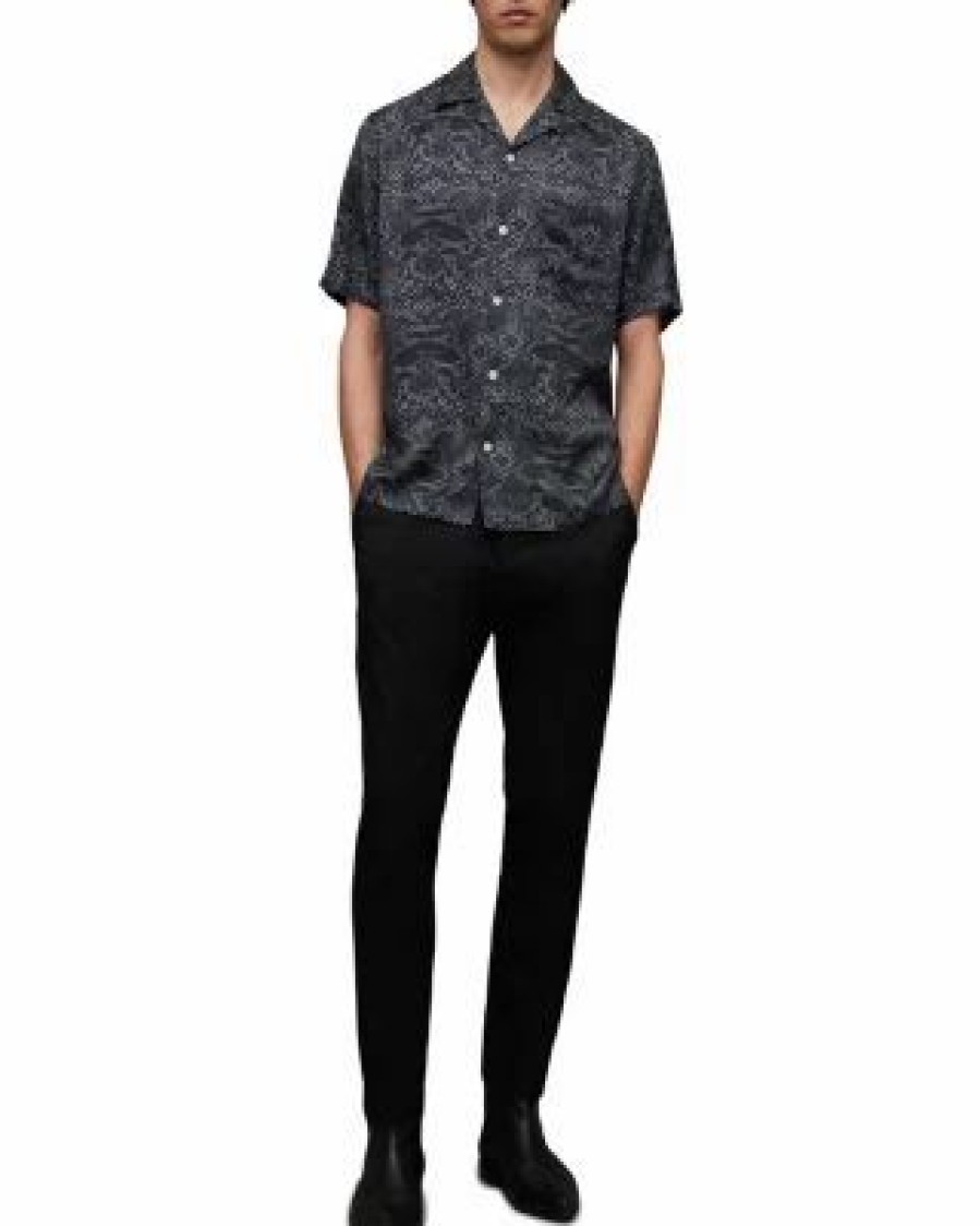 Men * | Blocko Relaxed Shirt Allsaints Black