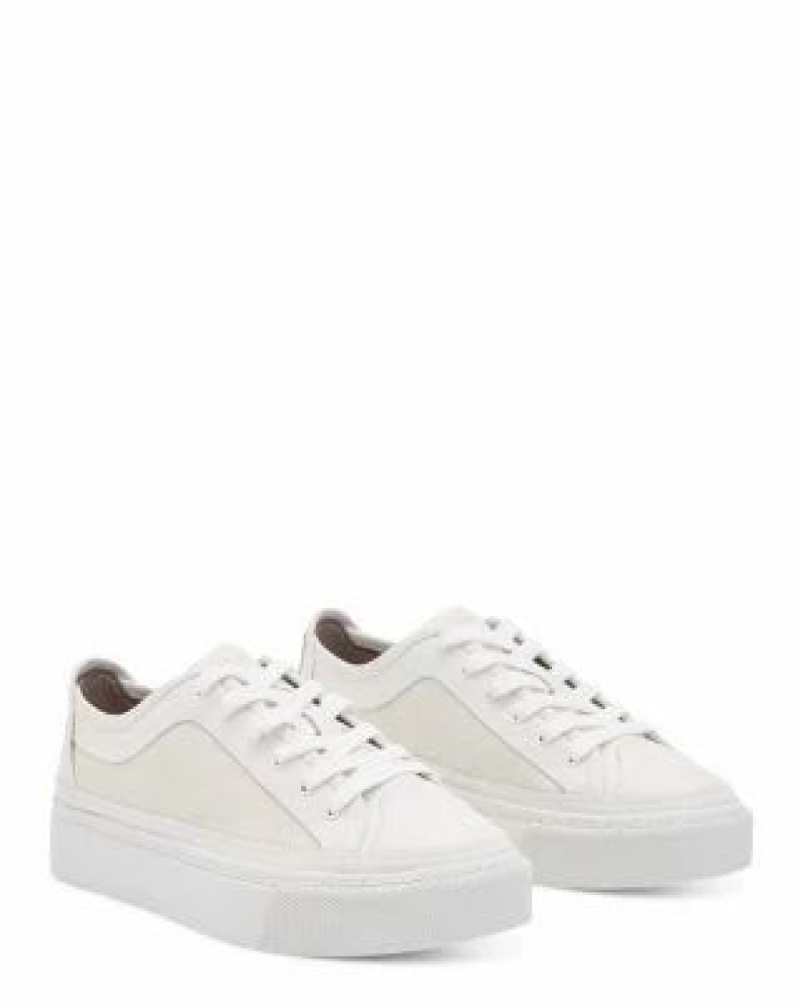 Shoes * | Women'S Milla Low Top Lace Up Sneakers Allsaints White