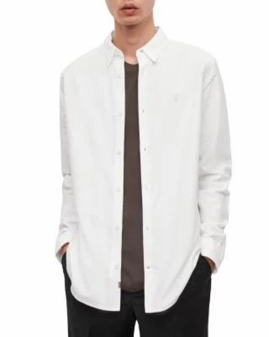 Men * | Hermosa Oxford Shirt Allsaints White