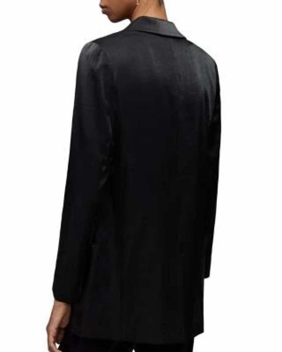 Women * | Aleida Shine Blazer Allsaints Black