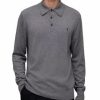 Men * | Kilburn Long Sleeve Polo Shirt Allsaints Gray