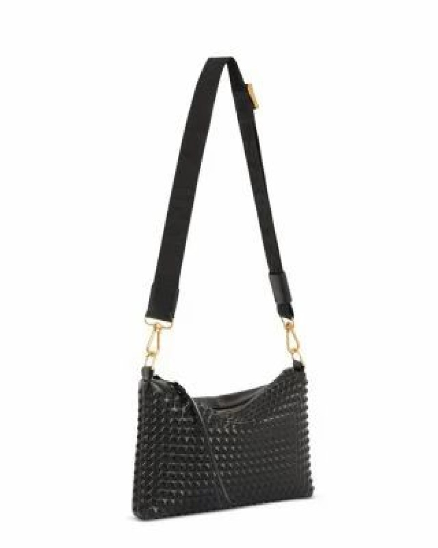 Accessory * | Eve Stud Medium Leather Crossbody Bag Allsaints Black