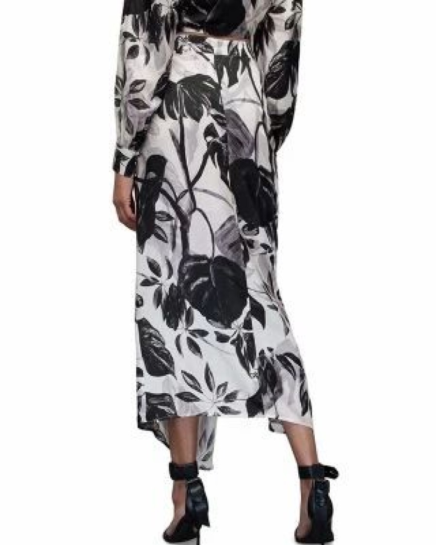 Women * | Carla Jackie Floral Ruched Skirt Allsaints White