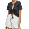 Women * | Gigi Cutout Drawstring Tee Allsaints