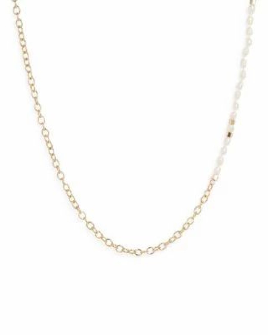 Accessory * | Cultured Freshwater Pearl Mixed Necklace, 17 Allsaints White