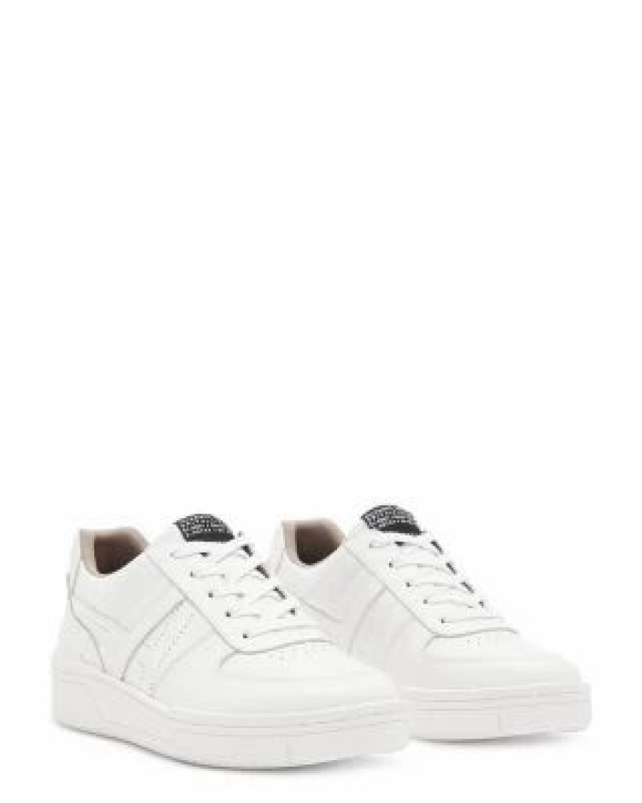 Shoes * | Women'S Vix Lace Up Low Top Sneakers Allsaints White