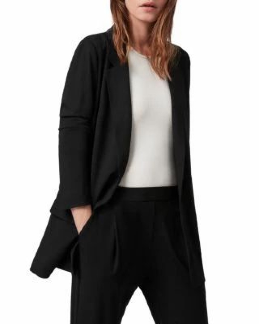 Women * | Aleida Jersey Blazer Allsaints Black