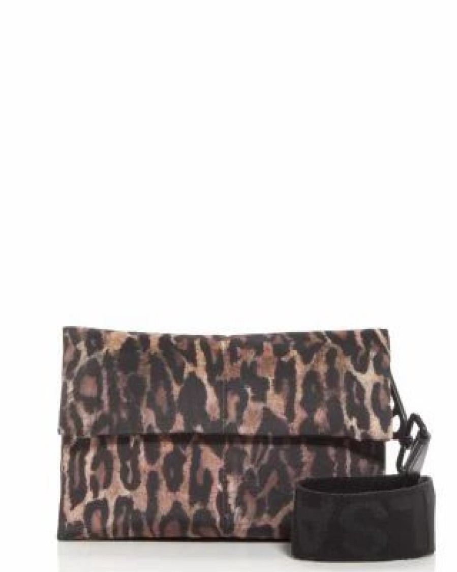 Accessory * | Ezra Anita Leopard Print Crossbody Allsaints Brown