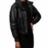 Women * | Sloane Padded Leather Jacket Allsaints Black