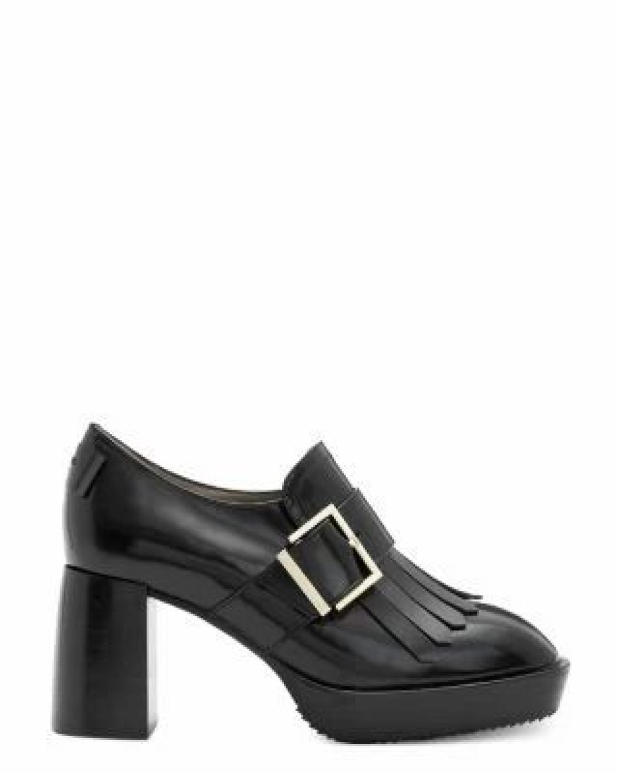 Shoes * | Women'S Zia Buckled High Heel Loafer Pumps Allsaints