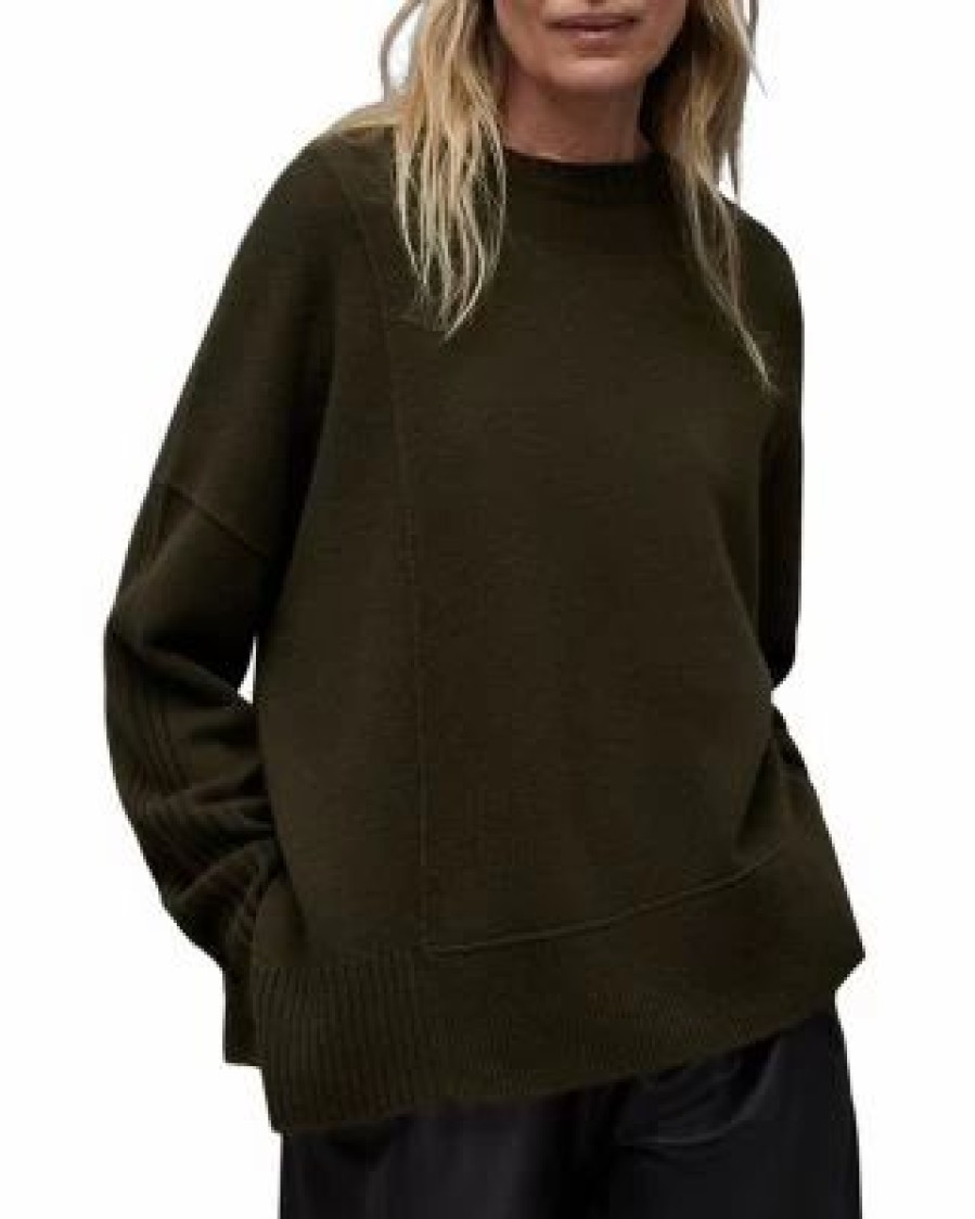 Women * | Kiki Cashmere & Wool Sweater Allsaints Green