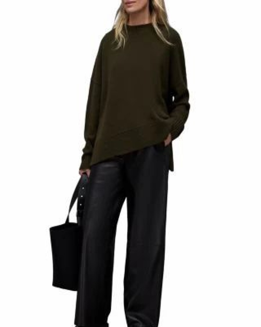 Women * | Kiki Cashmere & Wool Sweater Allsaints Green