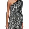 Women * | Deri Zebra One Shoulder Dress Allsaints Multi