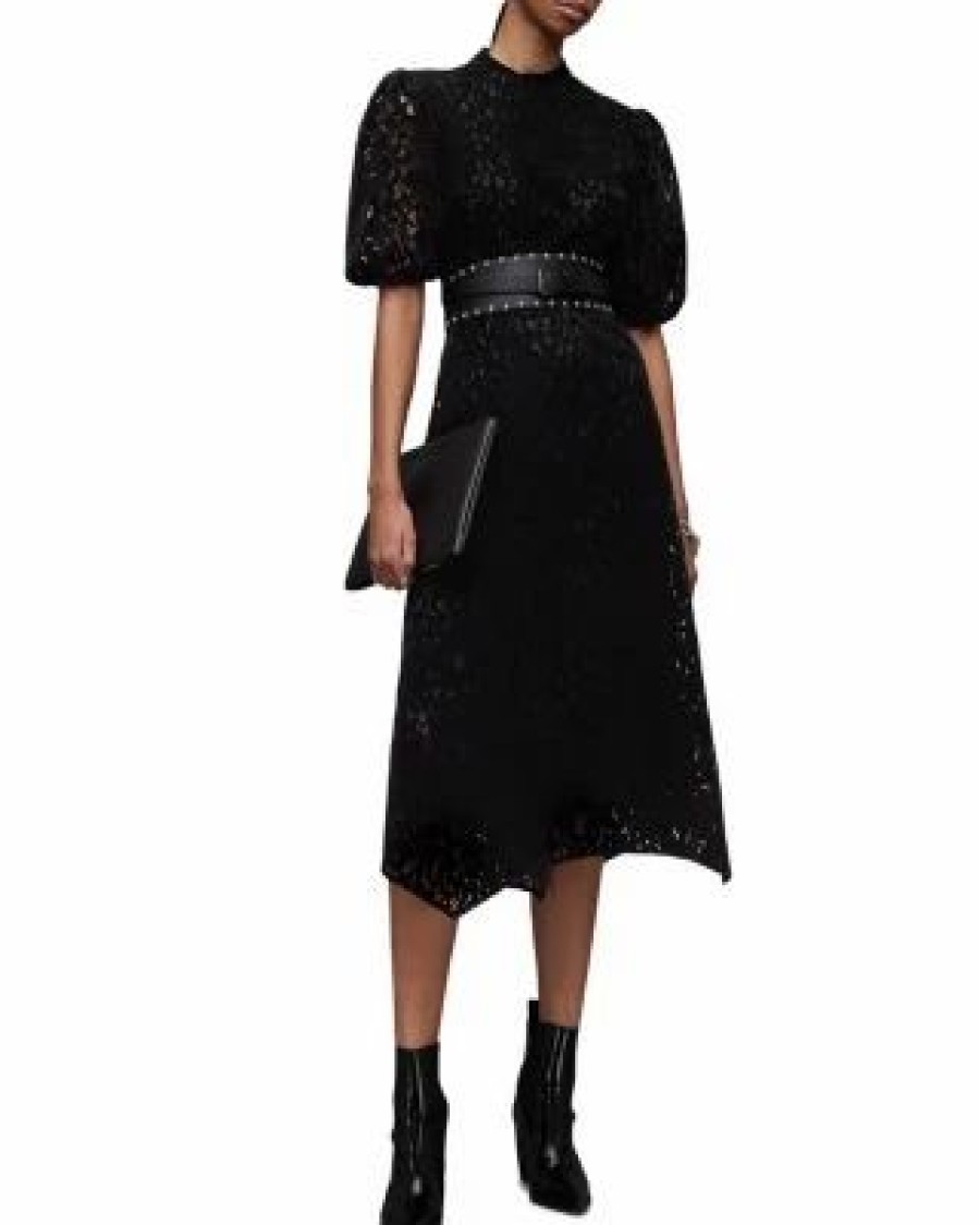 Women * | Camila Lace Dress Allsaints Black