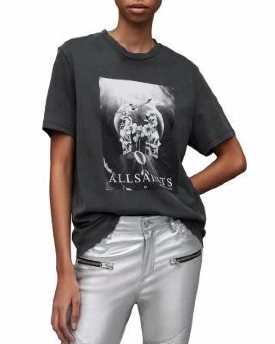 Women * | Interskulla Boyfriend Tee Allsaints Black