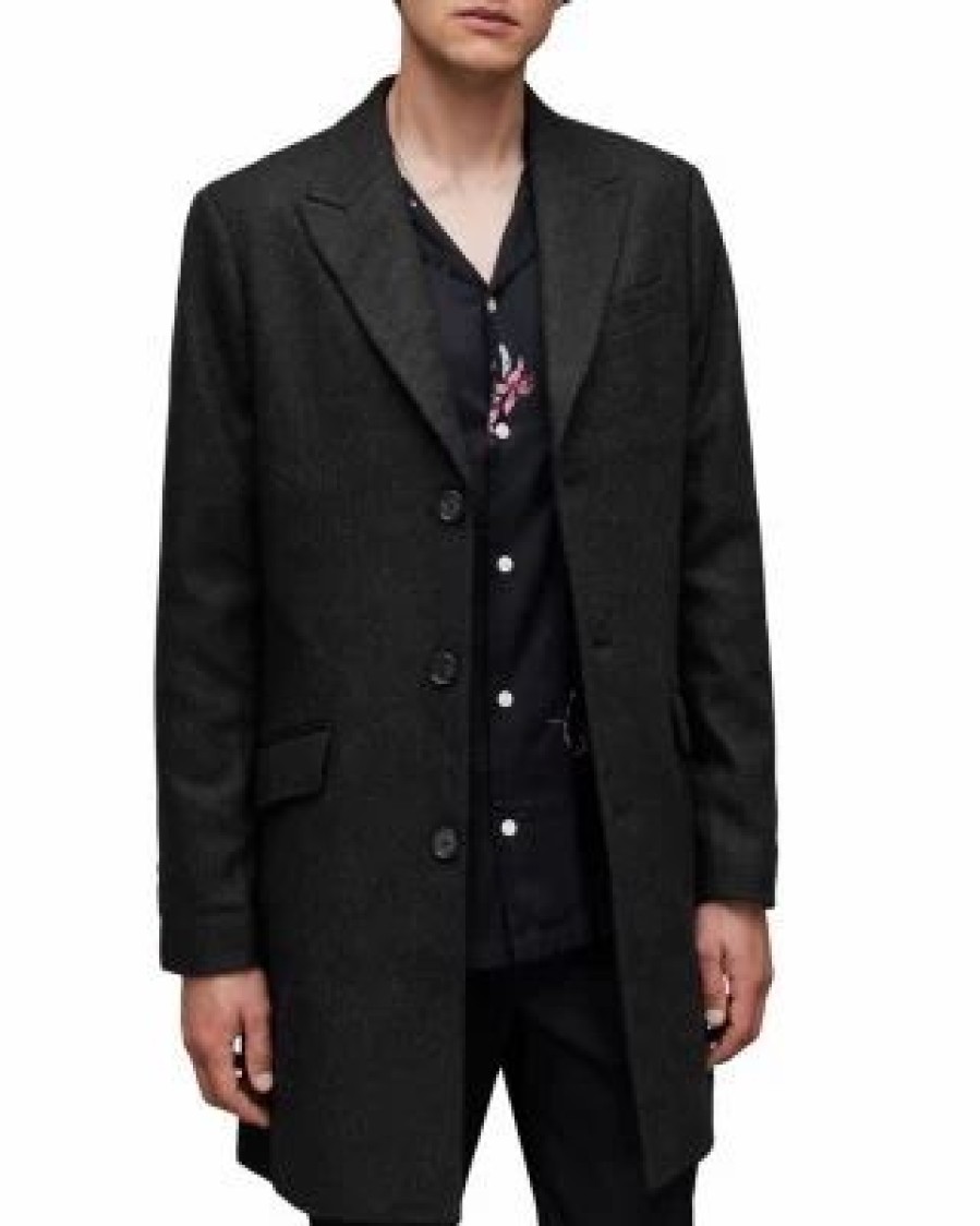 Men * | Manfred Coat Allsaints Black