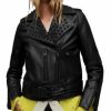 Women * | Balfern Studded Biker Jacket Allsaints Black