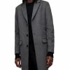 Men * | Hal Overcoat Allsaints Gray