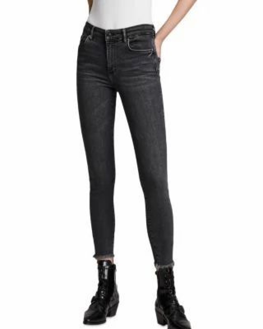 Women * | Miller Push Up Skinny Jeans In Washed Allsaints Black