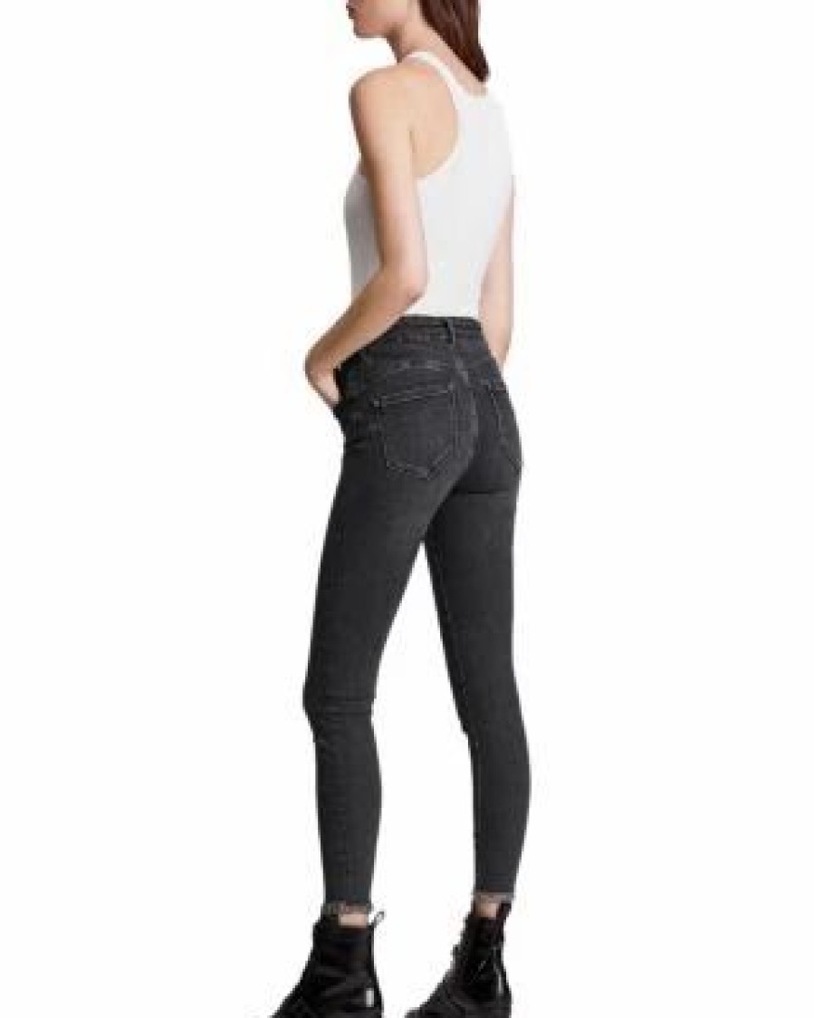 Women * | Miller Push Up Skinny Jeans In Washed Allsaints Black