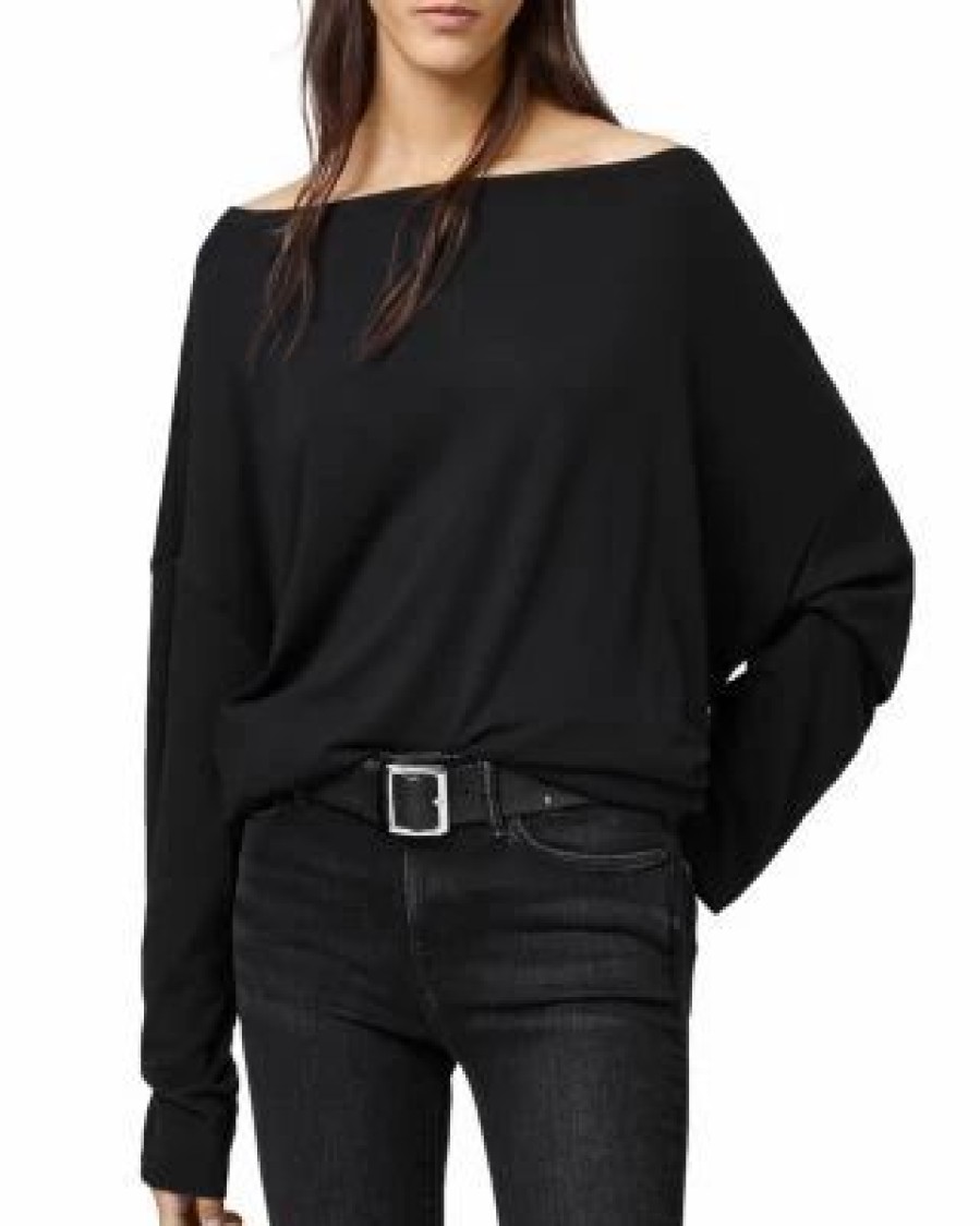 Women * | Rita Oversized Tee Allsaints Black