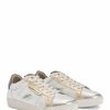 Shoes * | Women'S Sheer Metallic Lace Up Low Top Sneakers Allsaints Silver