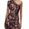 Women * | Cayla Spark Printed One Shoulder Mini Dress Allsaints Multi