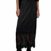 Women * | Floral Lace Midi Skirt Allsaints Black