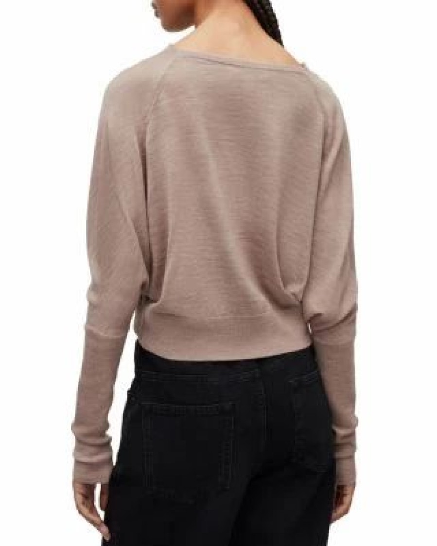 Women * | Ridley Cowl Neck Cropped Sweater Allsaints