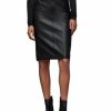 Women * | Lucille Leather Pencil Skirt Allsaints Black