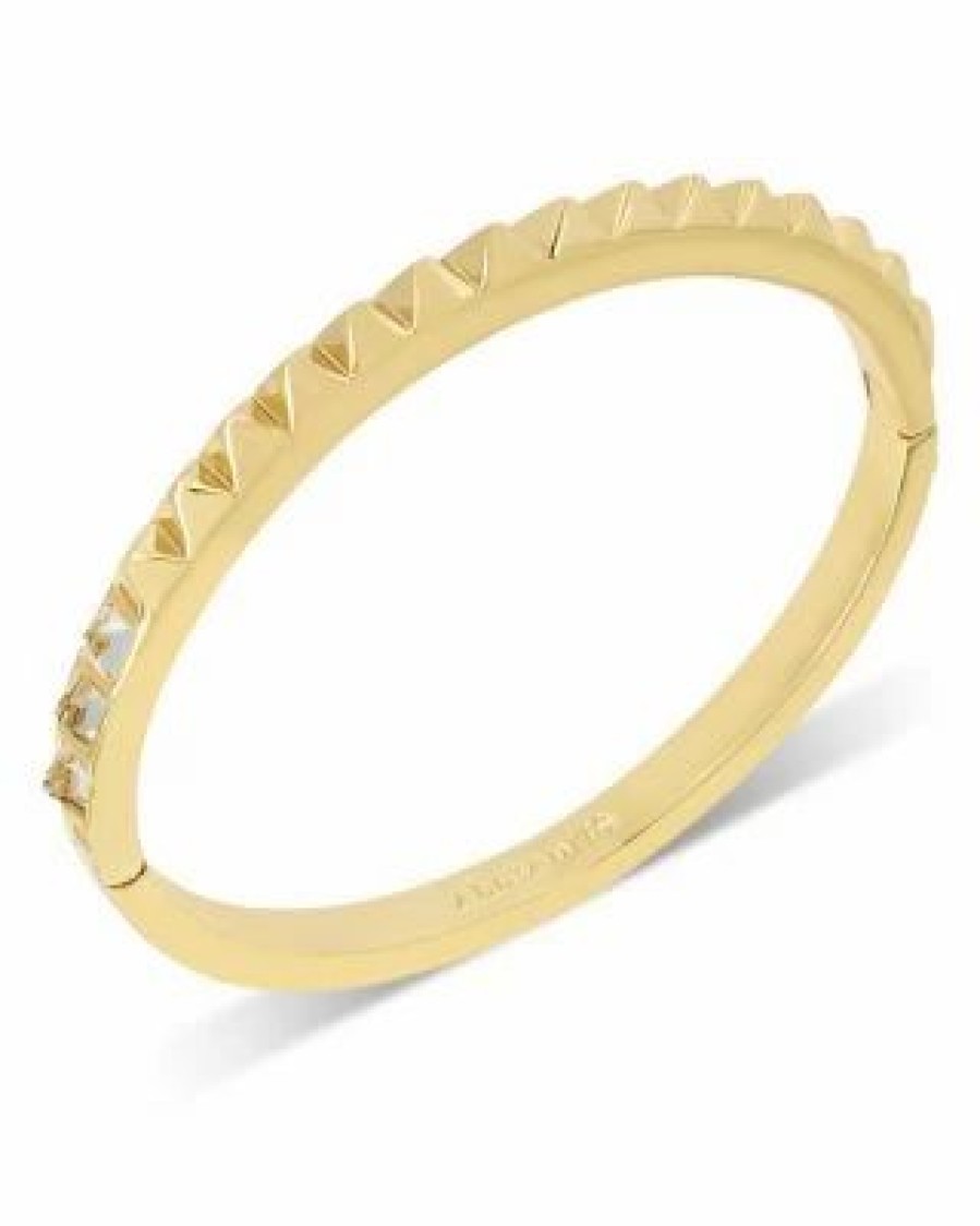 Accessory * | Pyramid Crystal & Studded Bangle Bracelet In Tone Allsaints Gold