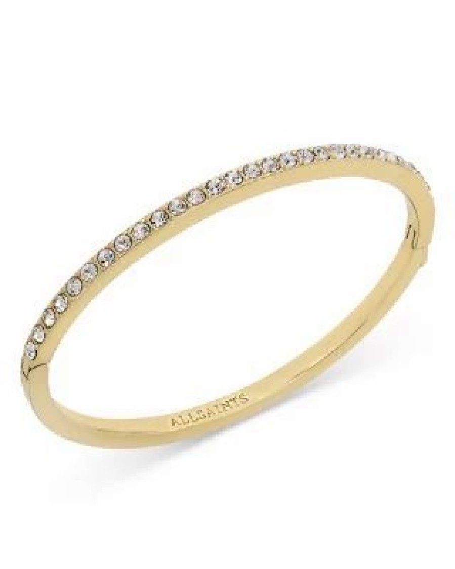 Accessory * | Crystal Bangle Bracelet Allsaints Gold