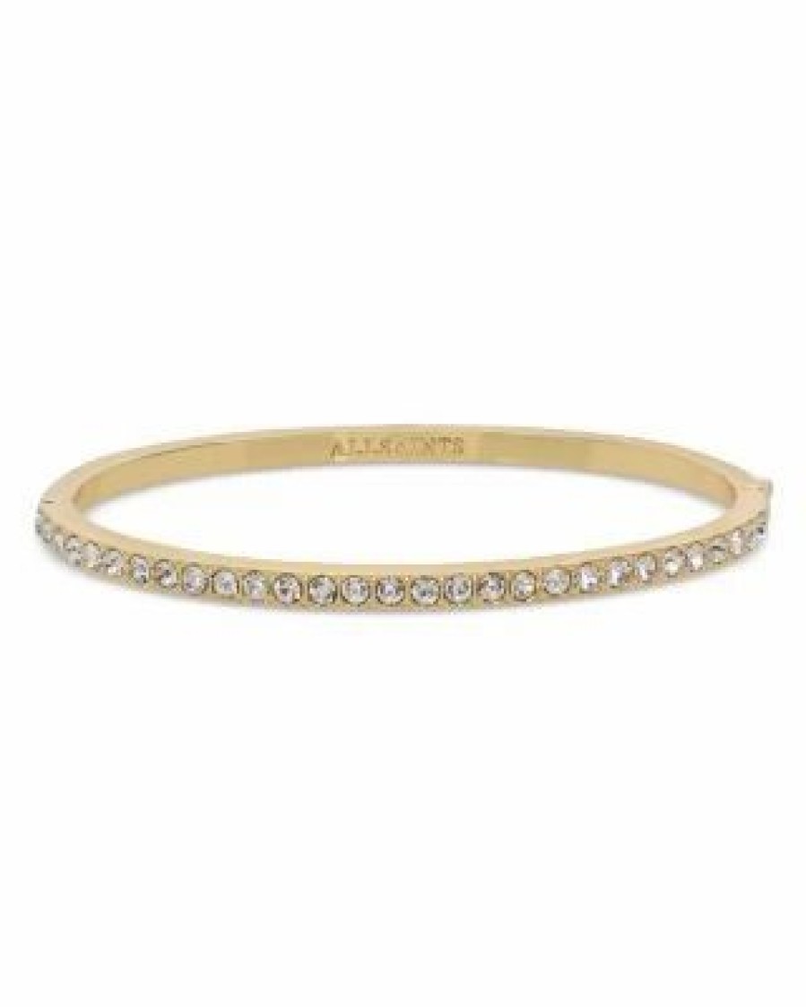 Accessory * | Crystal Bangle Bracelet Allsaints Gold