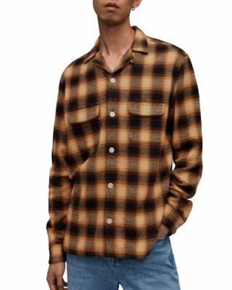 Men * | Telesto Relaxed Fit Shirt Allsaints Multi