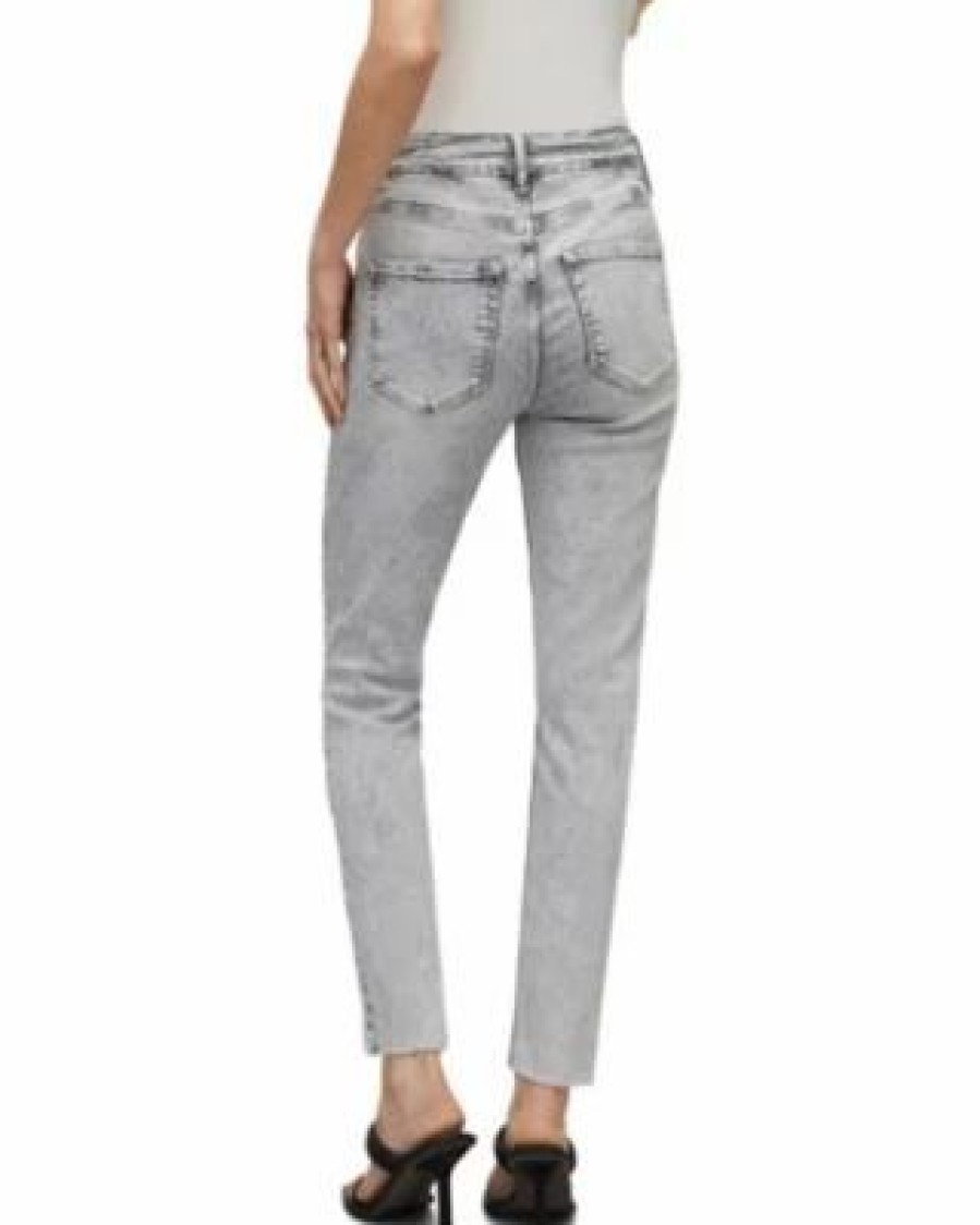 Women * | Dax Skinny Jeans In Snow Grey Allsaints Gray