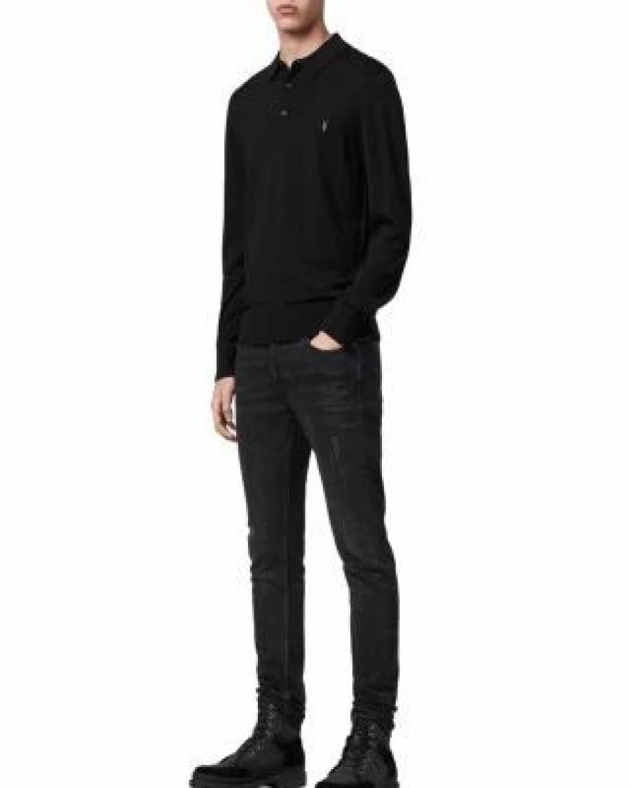 Men * | Mode Merino Slim Fit Polo Allsaints