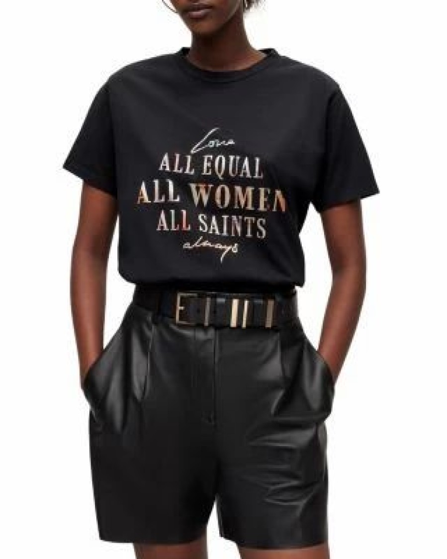 Women * | Raye Grace Graphic Tee Allsaints Black