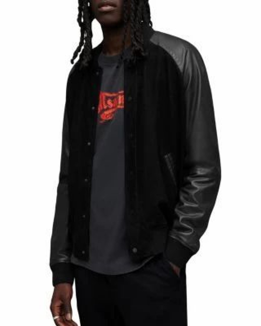 Men * | Maura Bomber Jacket Allsaints Black