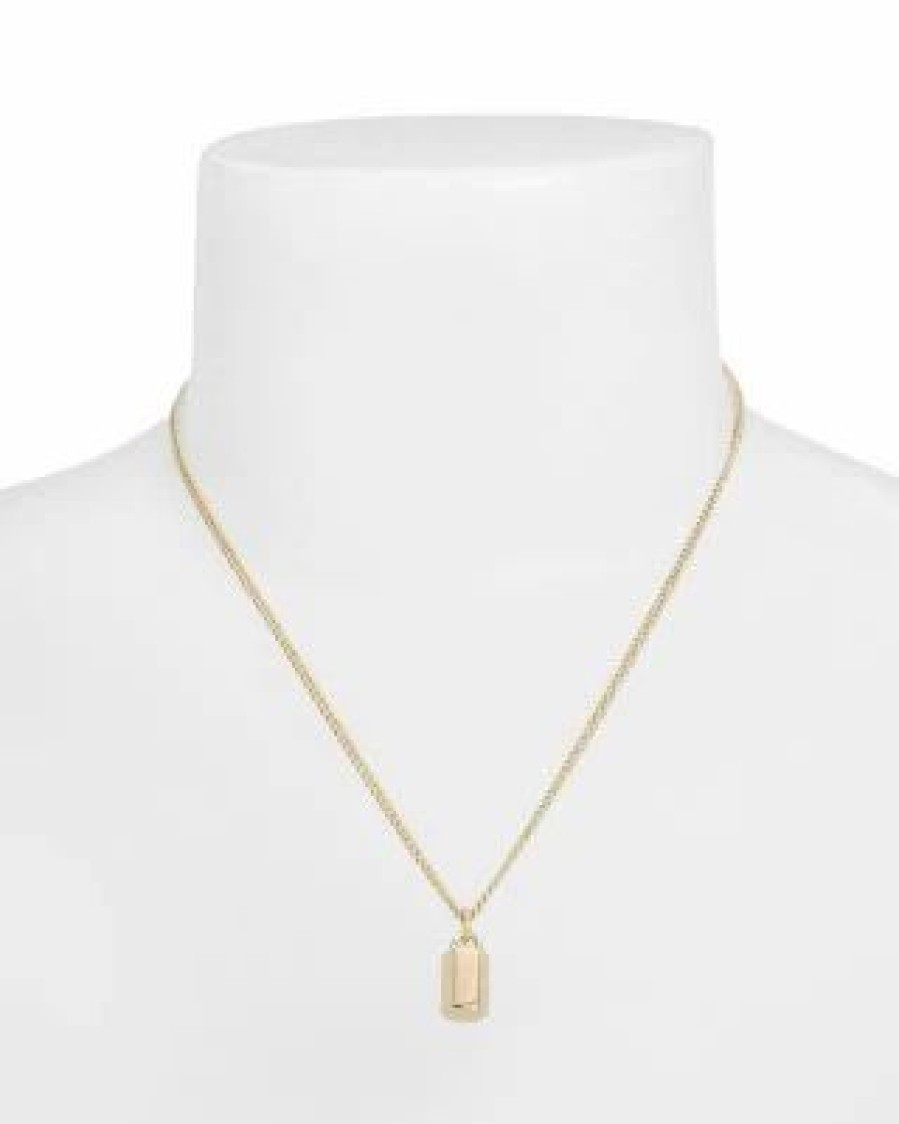 Accessory * | Hexagon Bold Pendant Necklace, 17-19 Allsaints Gold